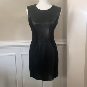 Rebecca Minkoff Leather and Ponte Knit Mini Dress